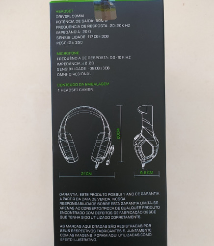 Headset Gamer Warrior - Straton Usb - Camuflado Led - Ph305